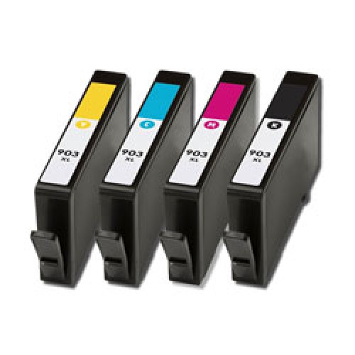 4 Cartouches compatibles HP 903XL - 1 Noir + 1 Cyan + 1 Magenta + 1 J